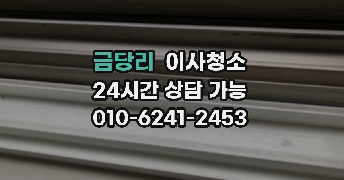 금당리 입주청소