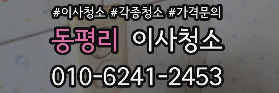 동평리 이사청소