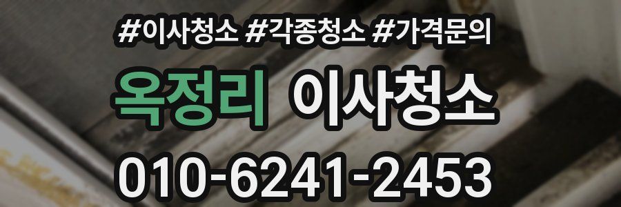 옥정리 이사청소