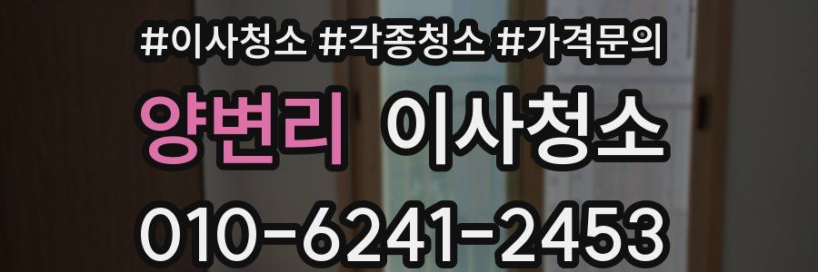 양변리 이사청소