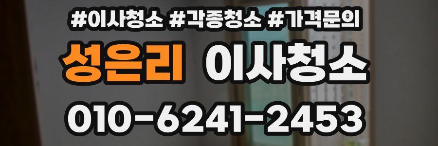 성은리 이사청소