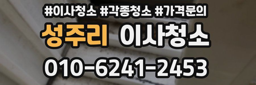 성주리 이사청소