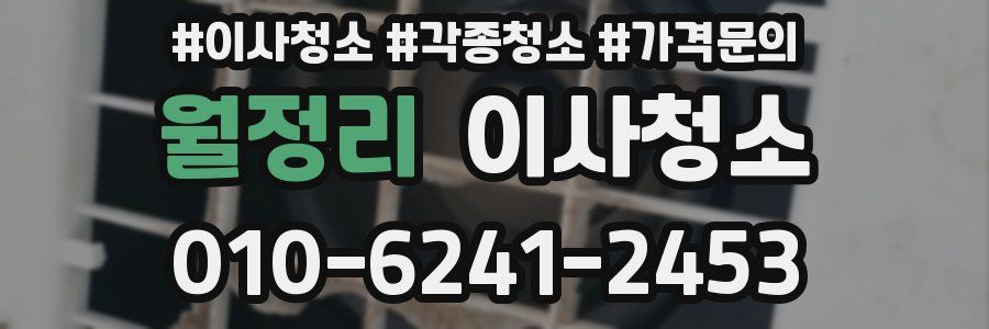 월정리 이사청소