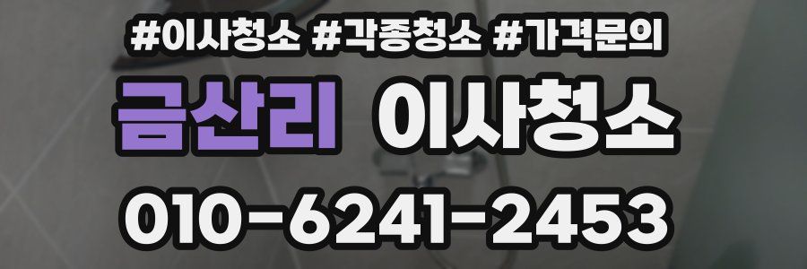 금산리 이사청소