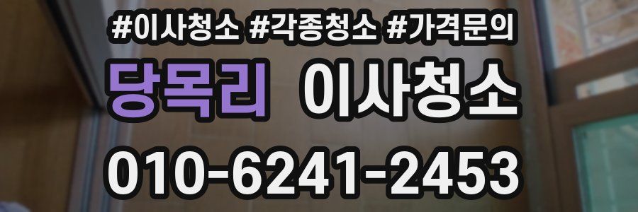 당목리 이사청소