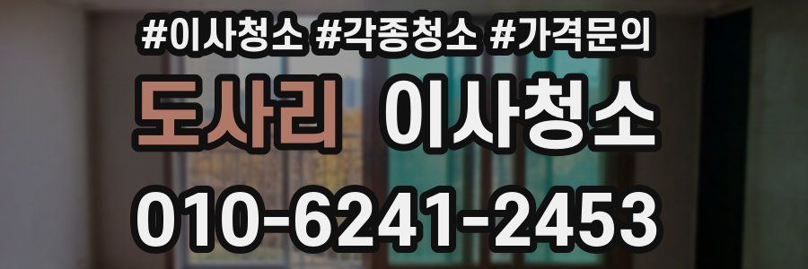 도사리 이사청소