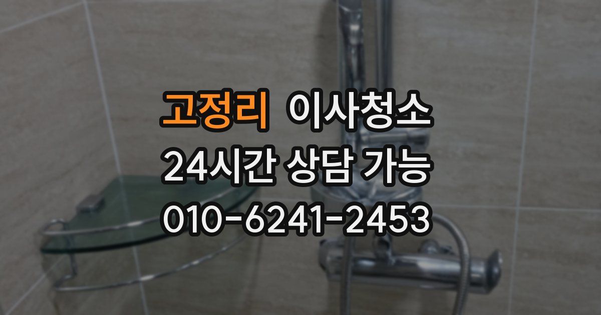 고정리 입주청소