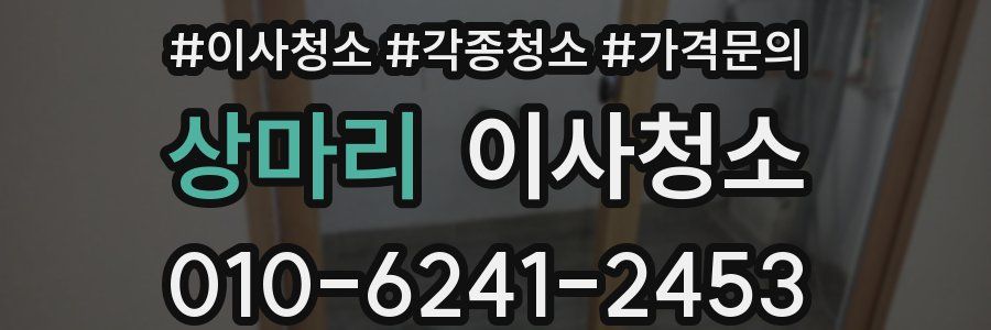 상마리 이사청소