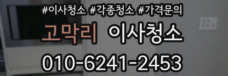 고막리 이사청소