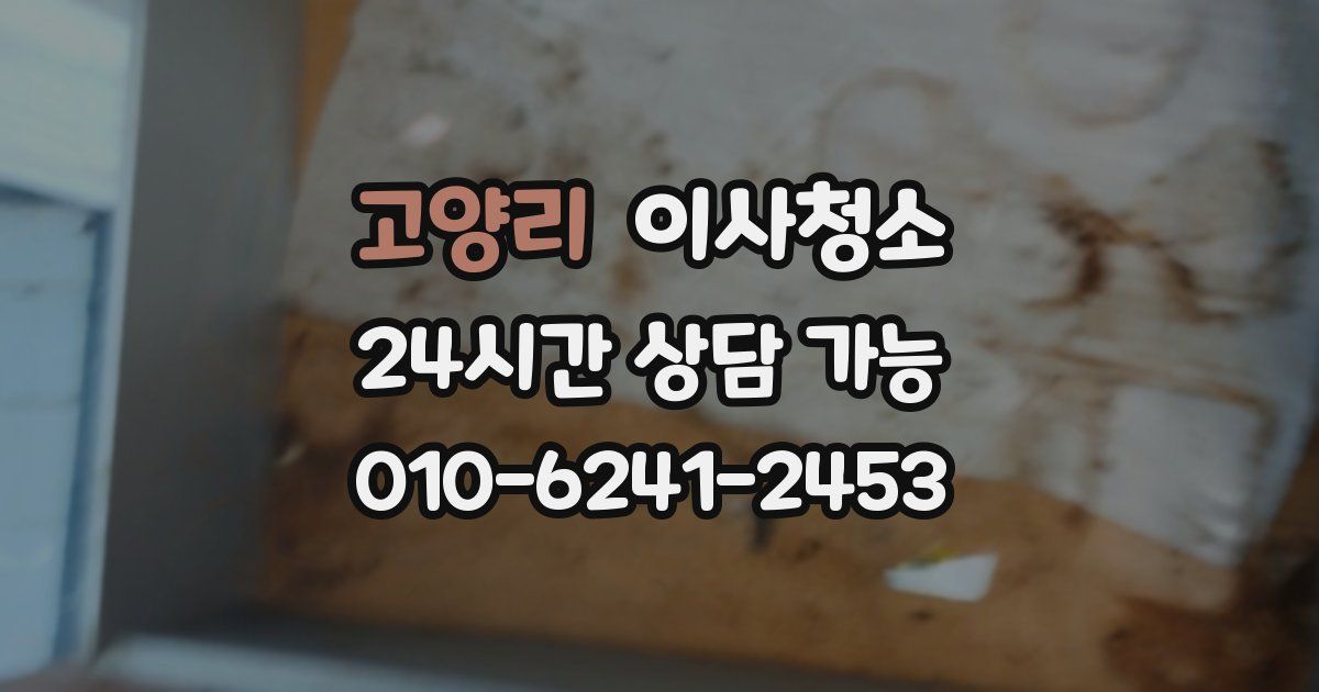 고양리 입주청소