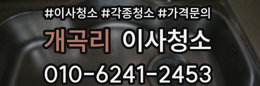 개곡리 이사청소