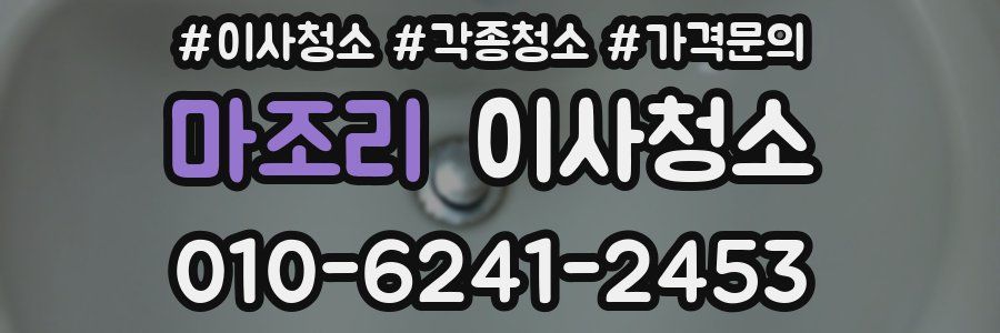 마조리 이사청소