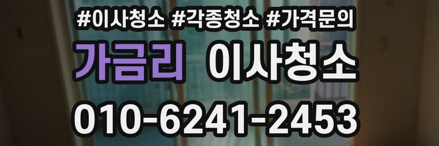 가금리 이사청소