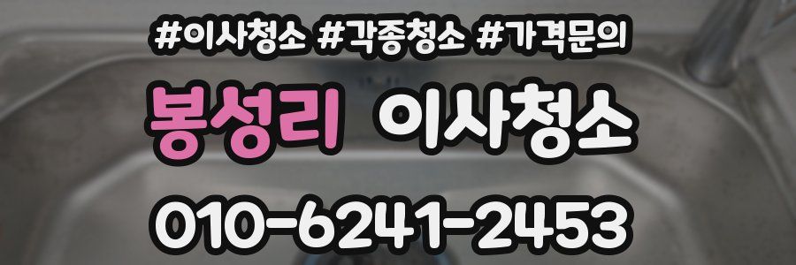 봉성리 이사청소