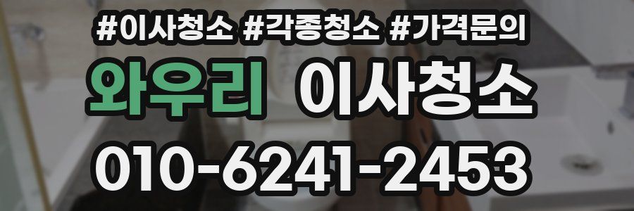 와우리 이사청소