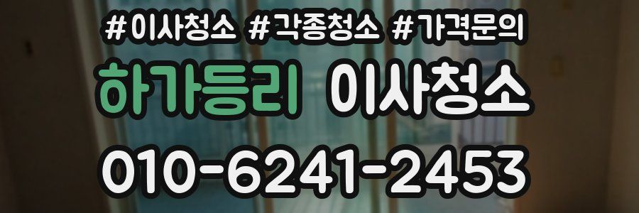 하가등리 이사청소