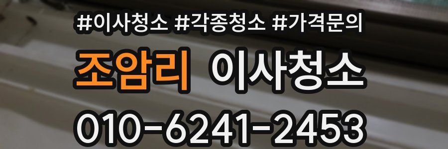 조암리 이사청소