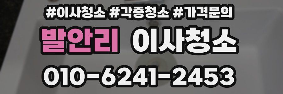 발안리 이사청소