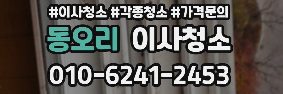 동오리 이사청소