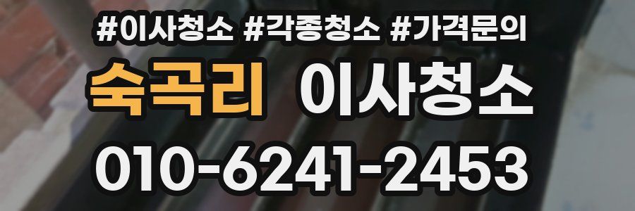 숙곡리 이사청소