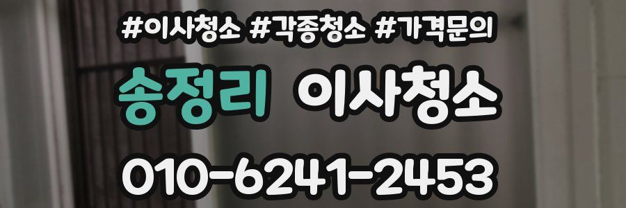 송정리 이사청소