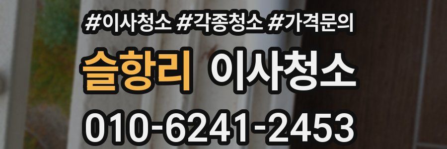 슬항리 이사청소