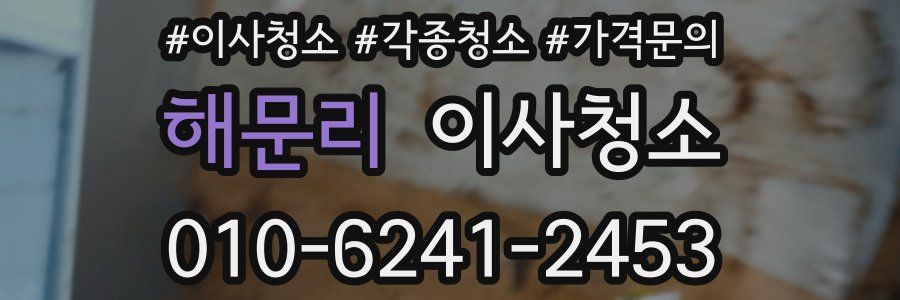 해문리 이사청소