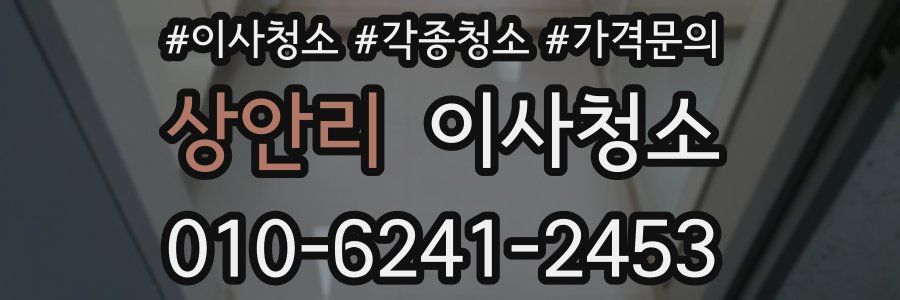 상안리 이사청소