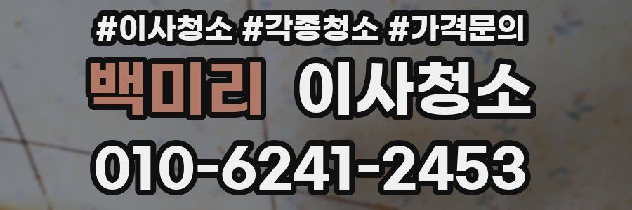 백미리 이사청소