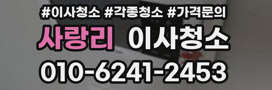 사랑리 이사청소