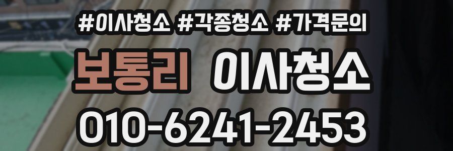 보통리 이사청소