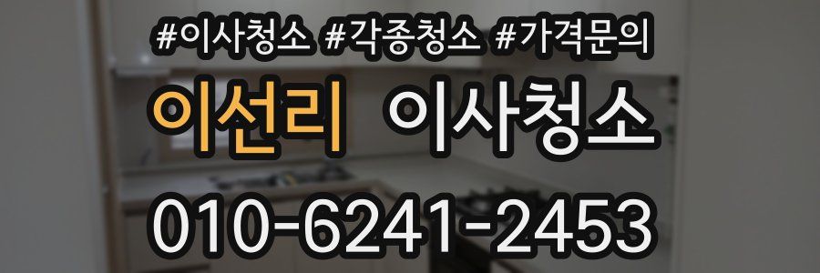 이선리 이사청소