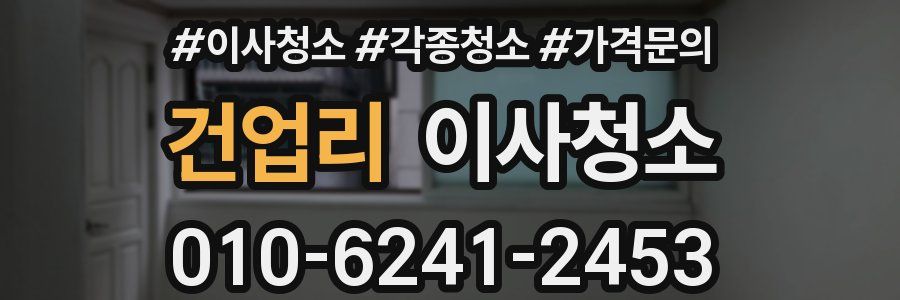 건업리 이사청소