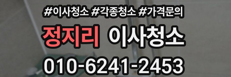 정지리 이사청소