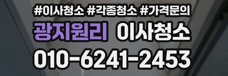 광지원리 이사청소