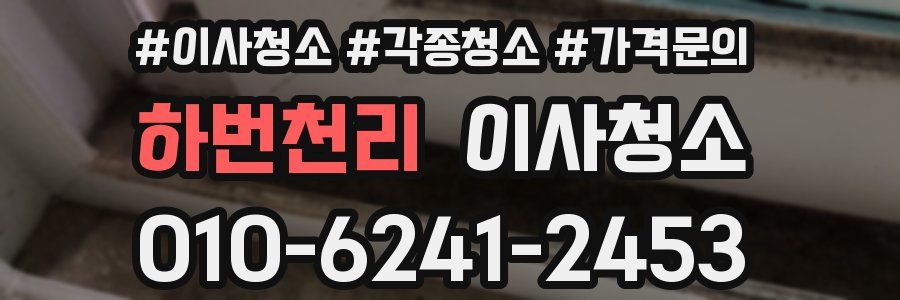 하번천리 이사청소