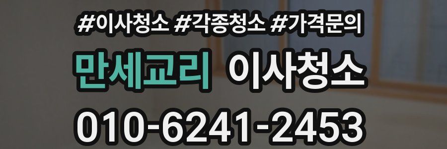 만세교리 이사청소