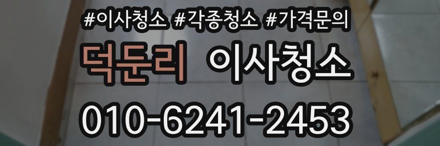 덕둔리 이사청소