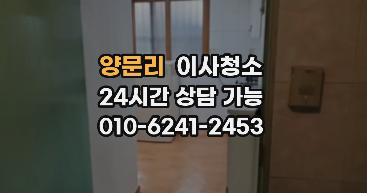 양문리 입주청소