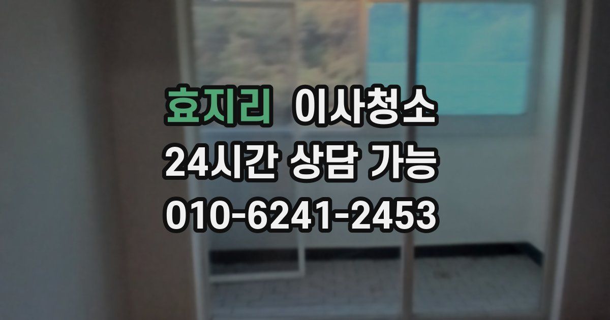 효지리 입주청소