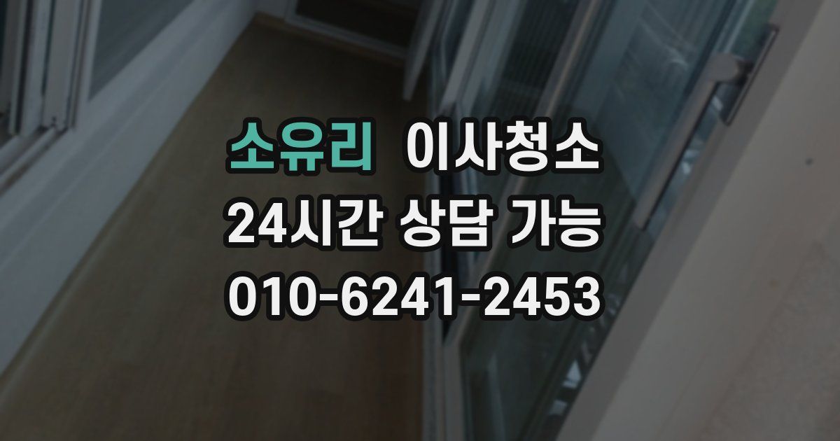 소유리 입주청소