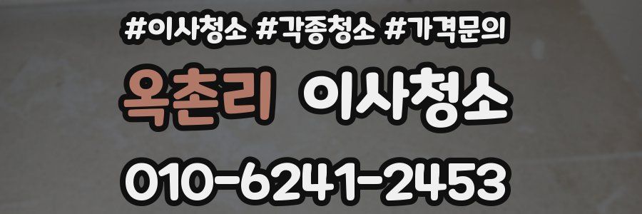 옥촌리 이사청소