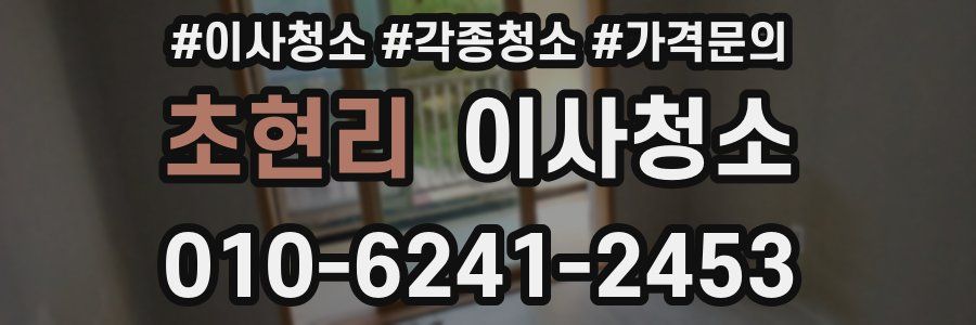 초현리 이사청소