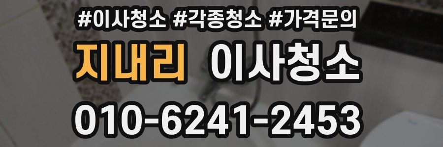 지내리 이사청소