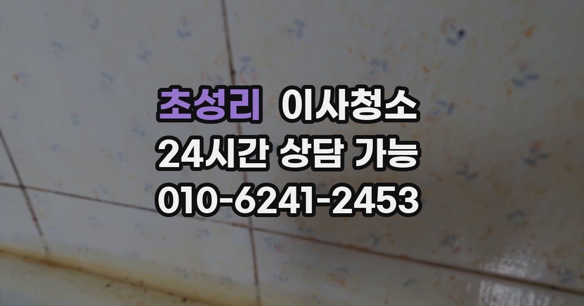 초성리 입주청소