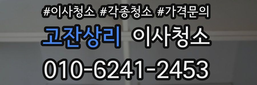 고잔상리 이사청소