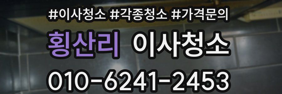 횡산리 이사청소