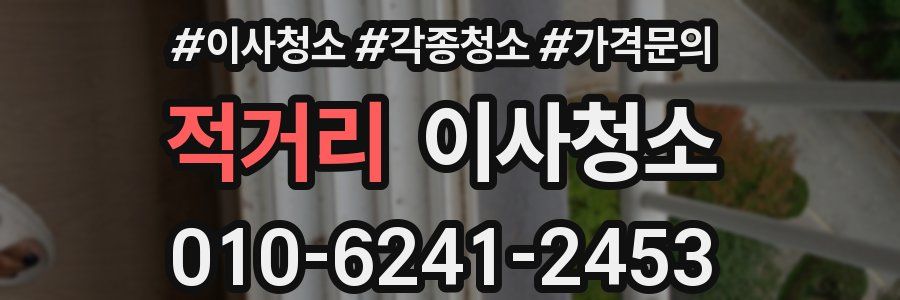 적거리 이사청소