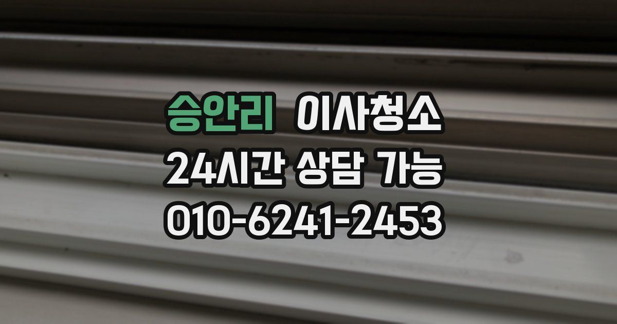 승안리 입주청소