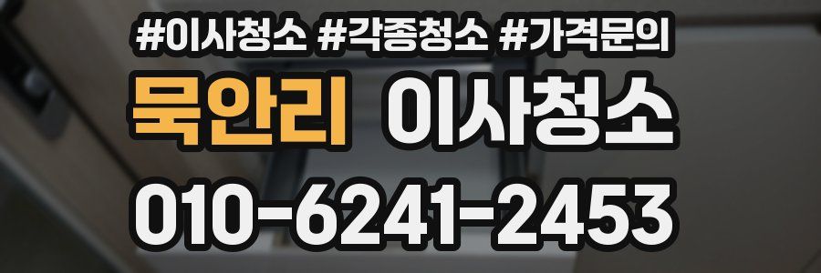 묵안리 이사청소